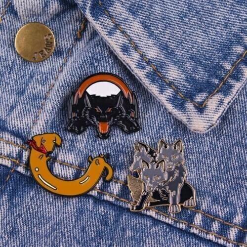 Cerberus Pins Ancient Greek Mythology Brooches Bad Dragon Skull Punk Badges Metal Hard Enamel Pins Gifts For Friends Jewelry