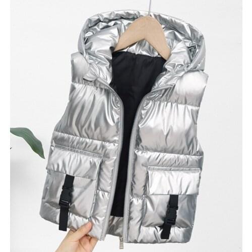 Children Fashion Winter Vest Down Cotton Jackets New Autumn Fashion Thick Warm Hooded Coat Waistcoat Kids Baby Boys Girls