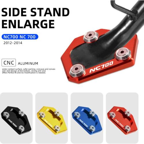 For Honda NC700 NC700X NC700S NC700D Integra CNC Aluminum Kickstand Foot Plate Side Stand Extension Pad Enlarge Extension