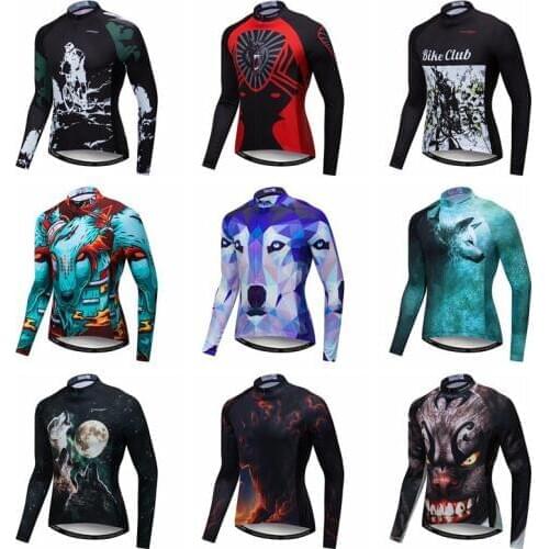 Cycling jerseys 3D Printing long sleeve fall mens cycling jersey mountain bike bicycle shirt Ropa Ciclismo sportswear