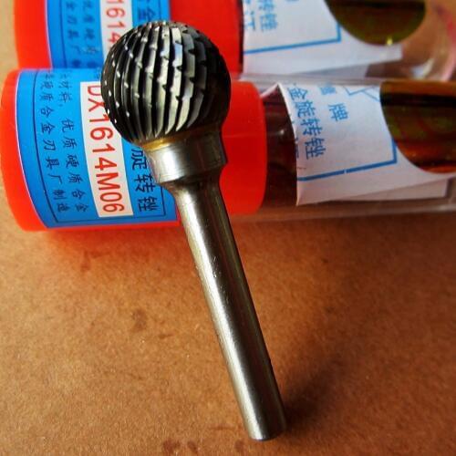 JLI 1 Pcs DX1614M06 Carbide Rotary Burrs With 6mm Shank Abrasive Tools Grinding Head Tungsten Alloy Steel Rotary File