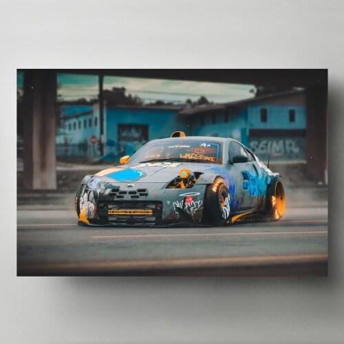 Canvas Paintings Classic Car Nissan 370z Tuning Car Modern Wall Art Picture Posters and Prints for Living Room Decor