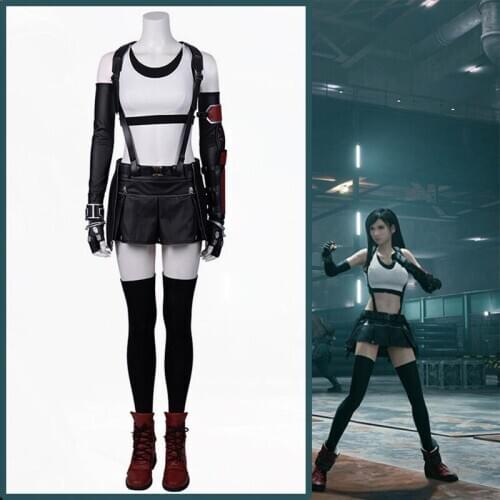 Game Final Fantasy VII Cosplay Costumes Tifa Lockhart Cosplay Costume FF7 Cosplay Outfits Women Girls Shorts Vest anime Costumes