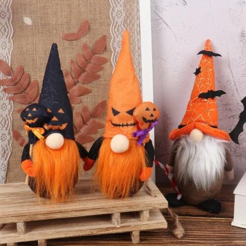 Halloween Faceless Doll Halloween Decoration For Home Trick Or Treat Horror Party Supplies Cartoon Pumpkin Bat Ghost Party