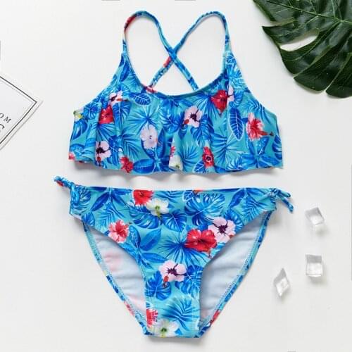 For Teenager Girls Swimwear 5~14Years Girls Swimsuit Kids Beach Wear Lovely Swimming Suits Bikini Biquini Infantil-ST9060MIX