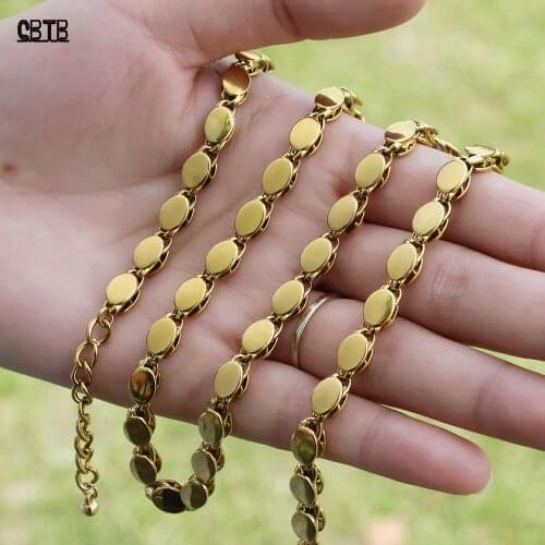 Hot Selling Golden Stylish Smooth Surface Necklace Muslim Islamic Jewelry Wholesale Never Fade, Many Sizes To Choose From