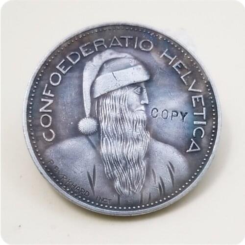 Hobo Coin_(Father Christmas)_1965B Switzerland 5 Francs (5 Franken) COPY COIN