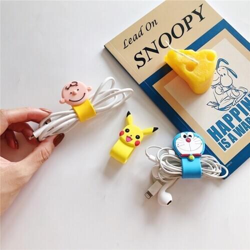 Cartoon Cable Protector Data Line Cord Protector Protective Case Cable Winder Cover For iPhone USB Charging Cable For iPhone x