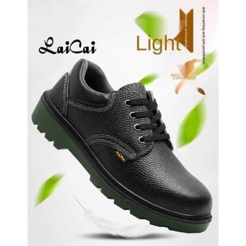 Mens Shoes Attack Shield A Anti-Stab Wear Shoe Cowhide Wear-Resistant Oil-Resistant Safe Site Protective Work Footwear Solid