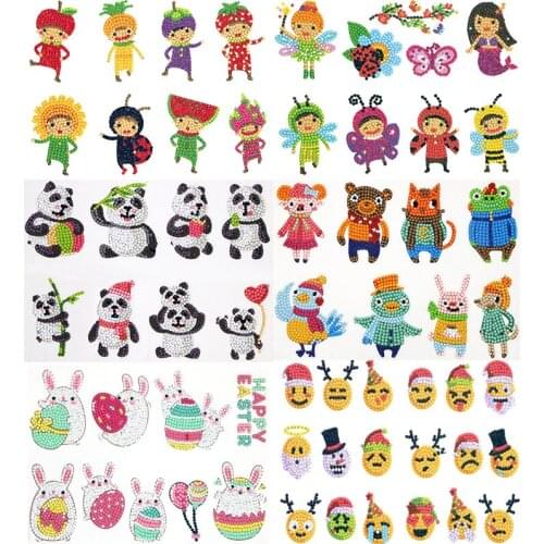 Easy Diamond Painting Kits for Kids 5D DIY Diamond Kits Paint by Numbers Handmade Sticker Arts and Crafts for Children