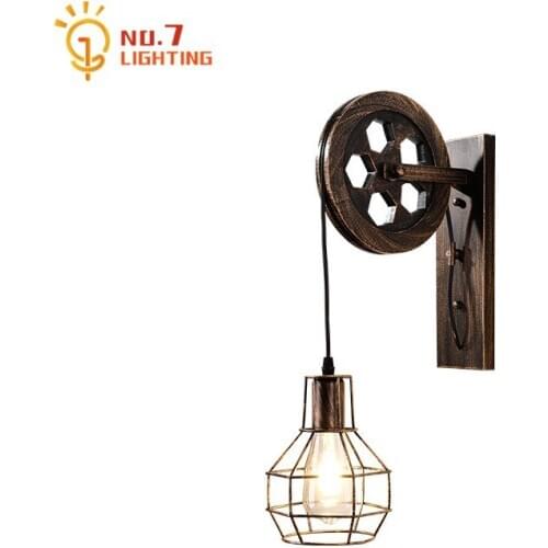 Industrial Retro Vintage Wall Lamp Iron Art Decor Loft Cafe Bar Adjustable Wall Sconces for Living Room Decoration Corridor Cafe