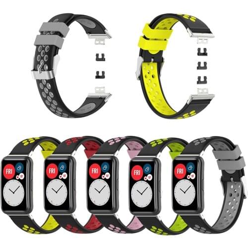 Rubber Replacement Strap for Huawei Watch Fit Band Sport Smart Waterproof Wrist Watchband Bracelet Accessories for Huawei Fit