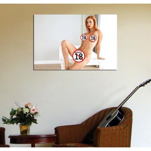 Modern Wall Art Unframed Canvas Painting Beautiful Redhead Sexy Body Posters and Prints For Room Decor