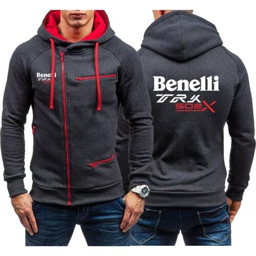 Benelli TRK 502X Autumn Zipper Sweatshirts 2021New Long Sleeve Mens Hoodies Decal Design Spring Comfortable Running Sportswear