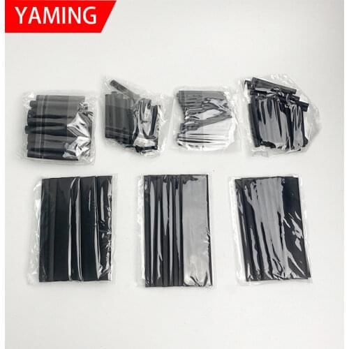 127pcs/lot Heat Shrink Tubing 7.28m 2:1 Black Tube Car Cable Sleeving Assortment Wrap Wire Kit with Polyolefin Assortment