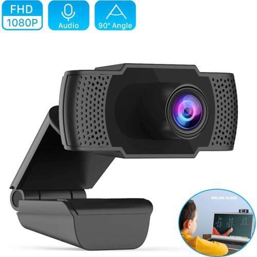 Webcam HD 1080P USB Camera Plug&Play Web Cam Autofocus 2MP 30fps 1920x1080P Web Camera with Microphone for PC Laptop Livestream