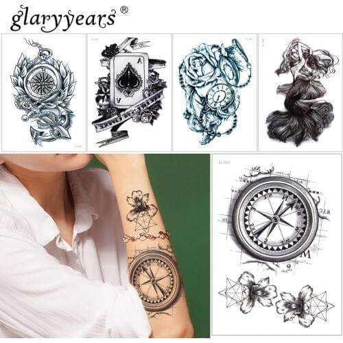Glaryyears 15*21cm Hot Temporary Tattoo Sticker Fake Tatoo Person Flash Tatto Waterproof Small Body Art Men Women LC Link 01