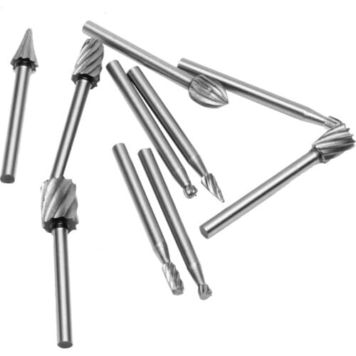 10pcs Rotary File Electric Grinding Polishing Head Engraving Cutter Wood Tool