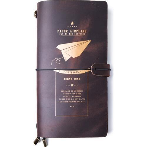 100% Vintage Genuine Leather Notebook Diary Travel Journal Planner Sketchbook Agenda DIY Refill Paper School Birthday Giftlaptop