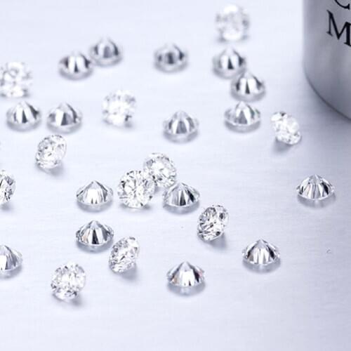 20pcs 1.2mm Small Size DEF White Color VS Clarity Round Loose Lab Grown HPHT Diamond