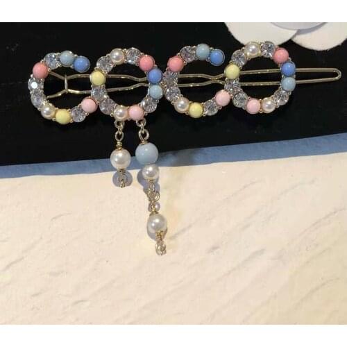 2019 Fashion Jewelry For Women Girls Crystal Hairwear Barrettes Beautiful Girls Hairwear Jewelry Gold Color Letter Hair Jewelry