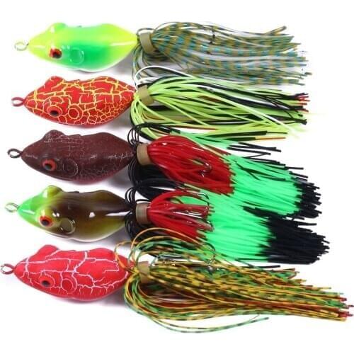 4.3'' Frog Fishing Lures Topwater Baits Bass Snakehead Saltwater Crankbait