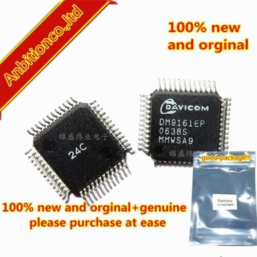 5pcs 100% new and orginal DM9161EP LQFP48 10/100 Mbps Fast Ethernet Physical Layer TX/FX Single Chip Transceiver in stock