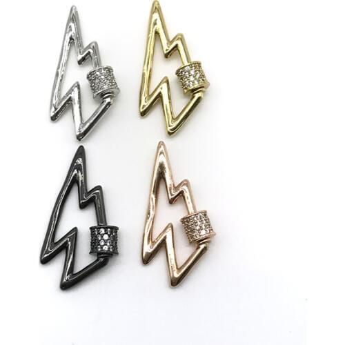 5pcs/lot Wholesale Handmade Jewelry Accessories thunder Shape Spiral Clasp For Jewelry Making