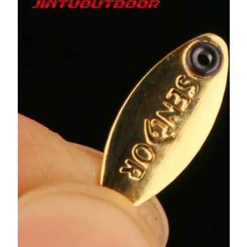 50pcs/lot Spoon Lure Mini Bait Melon Seed Wobblers Sequins Thrower With Ceramic Hole 6*15mm DIYArtificial Fishing Accessories