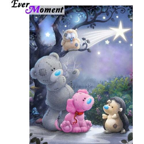Diamond painting teddy bear diamond embroidery 5d painting tatty teddy cartoon full square stones gift for kids decor ASF783