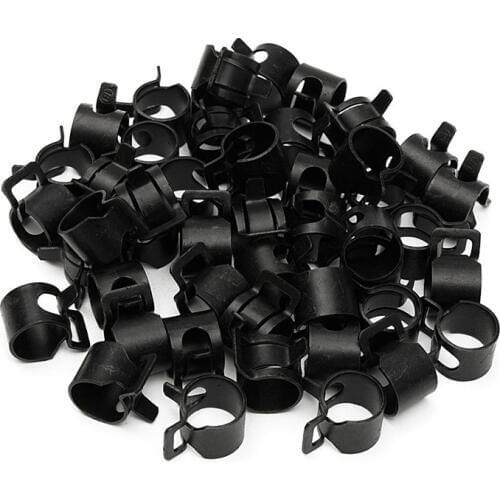 Free shipping 5pcs Hose Clamps Fuel Hose Line Water Pipe Clamp Hoops Air Tube Fastener Spring Clips M6-32mm