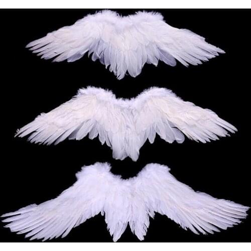 Black White Feather Angel Wing Child Adult Cosplay Show Costume Prop Wedding Party Halloween Christmas Navidad Decorations