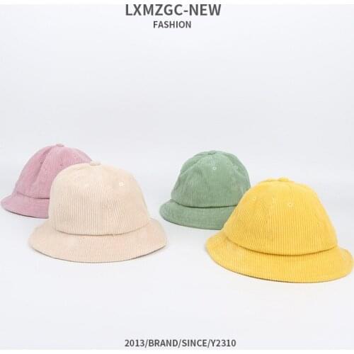 2-5 Years Kids Candy Color Bucket Hats Autumn Winter Boy Girls Warm Fashion Solid Cap Accessories Children Head Jewelry Gift