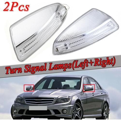For Mercedes W204 C250 C300 C350 Door Mirror Side Mirror LED Turn Signal Light A2048200721 A2048200821