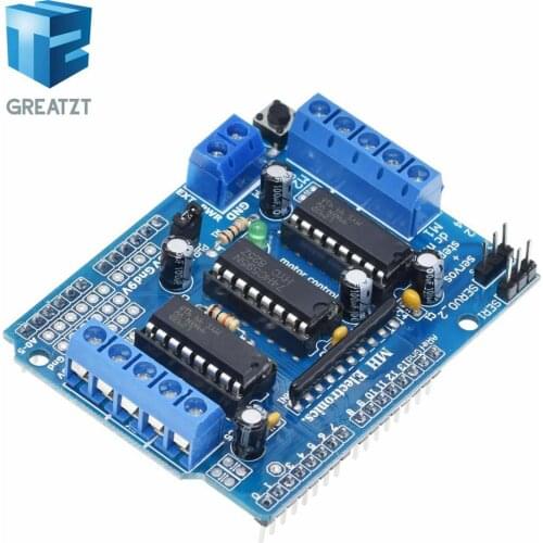 GREATZT 1pcs L293D Motor Drive Shield dual for arduino Duemilanove, Motor drive expansion board motor control shield