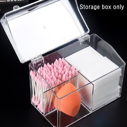 Acrylic Cotton Swab Storage Holder Box Portable Transparent Makeup Medicine Cotton Pad Cosmetic Container Jewelry Organizer Case