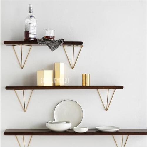 Creative Nordic Home Clapboard Rack Modern Loft Design Decorating Metal Solid Wooden Shelf Wall Hanging Storage Holders Racks