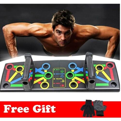 Push-up Rack Folded Board Set Chest Muscle Bar Multi-Function Fitness Home Gym Abdominales Grip Training and Exercise Equipment