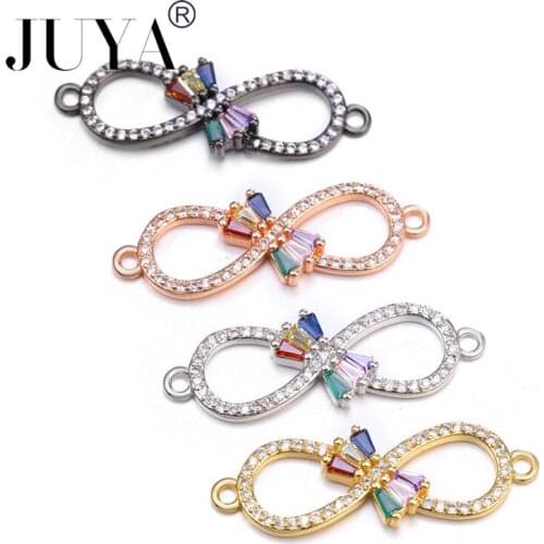 JUYA Fashion gold rose gold bracelet for women micro-inlaid CZ digital 8 gold chain bracelet adjustable womens jewelry