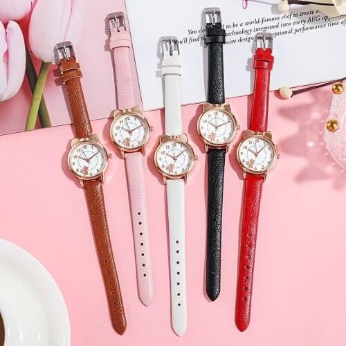 Girl Elementary School Student Fashion Watch Set Little Girl Cute Girl Watch Kids Watch Analog Children Quartz Electronic Watch