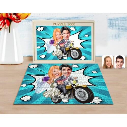 Personalized Maried Caricature of 1000 Piece Professional Puzzle-8