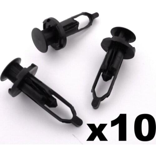 10x 9mm For Toyota Plastic Rivet Clips for Bumper, Grill, Mudflaps & Rocker Cover
