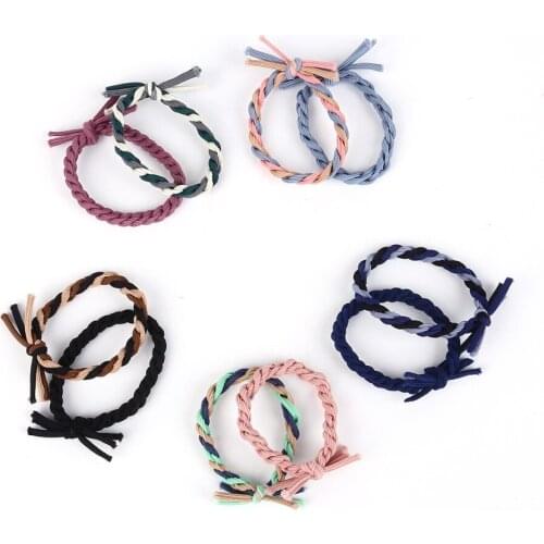 10Pcs 5CM New High Elastic Basic Rubber Bands Simple Hairband Girls Headwear Solid Color Headband Fashion Women Hair Accessories