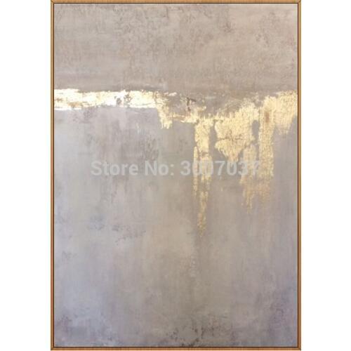 Professional Artist Handmade High Quality Abstract Gold Colors Oil Painting for Living Room Canvas Modern Painting