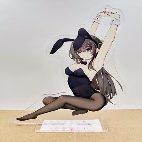 Sakurajima Mai Bunny Girl Acrylic Stand Model Plate Holder Seishun Buta Yarou Wa School Uniform Fashion Anime Desktop Decoration