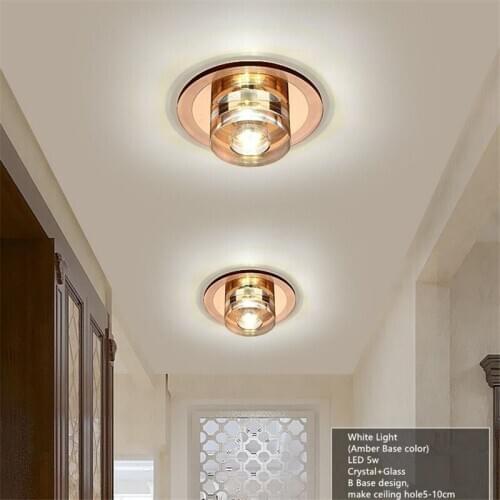 Led Aisle light corridor light porch light round spotlight crystal light ceiling ceiling light hole light hall light downlight