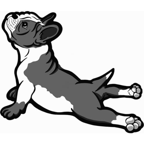 SZWL Lovely Dog Boston Terrier Car Sticker Funny Coloful Decals PVC Automobile Motorcycle Accessories Stickers,14cm*12cm