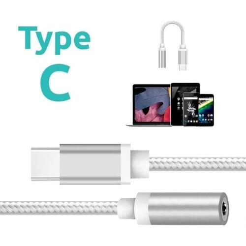 Type-c headset data cable TYPE-C to 3.5MM audio cable wired headset to connect the phone type C to the headset cable converter