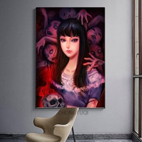 Tomie Kawakami Junji Ito anime Painting wall Art Canvas for Living room home bedroom study dorm decoration prints