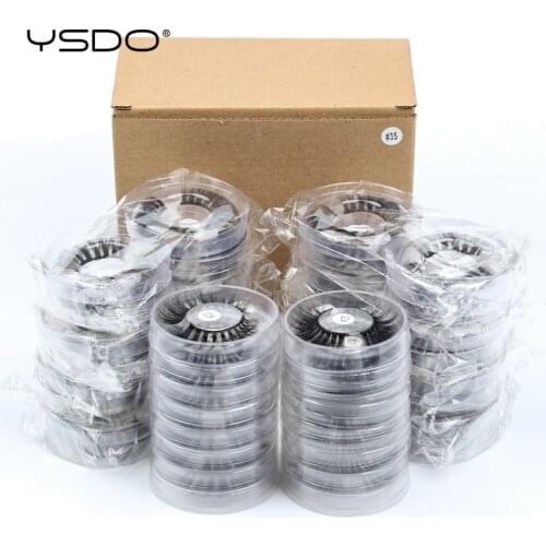 YSDO 10/20/30/50/100 Pairs 3D Mink Lashes Wholesale Natural Faux Mink Eyelashes Bulk Makeup Thick False Eyelashes Wispy Lashes